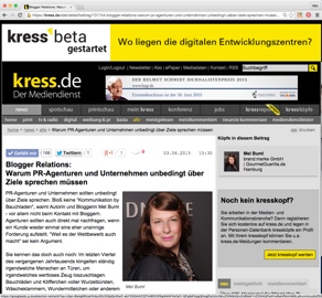 Kress Blogger Relations Mel Buml | GourmetGuerilla.de