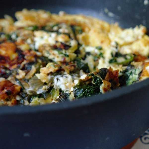 Omelette mit Spinat und Feta | GourmetGuerilla.de