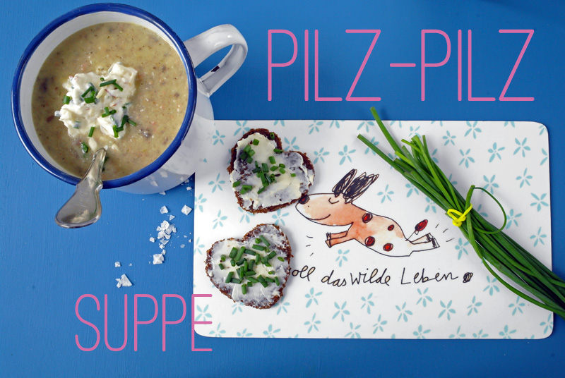 Pilzsuppe mit Apfel Schnittlauch-Schmand #rezept #gourmetguerilla