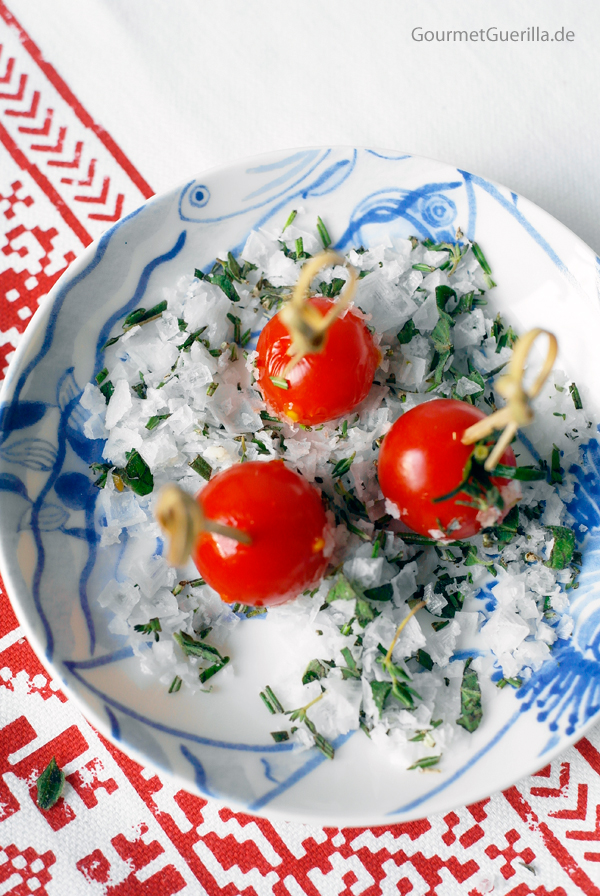 Beschwipste Tomaten #rezept #gourmetguerilla #appetizer #vegan