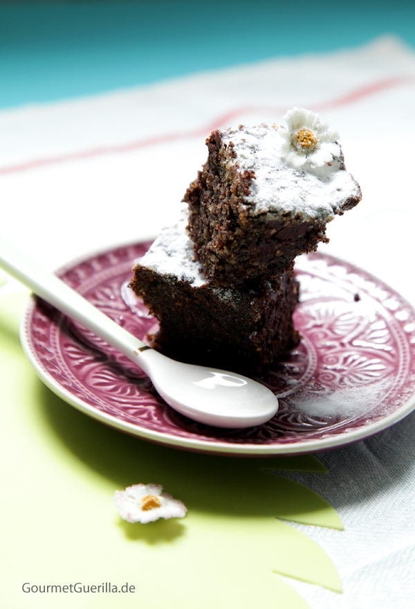 Saftige Mohn-Orangen-Brwonies #rezept #gourmetguerilla #ohneMehl #backen