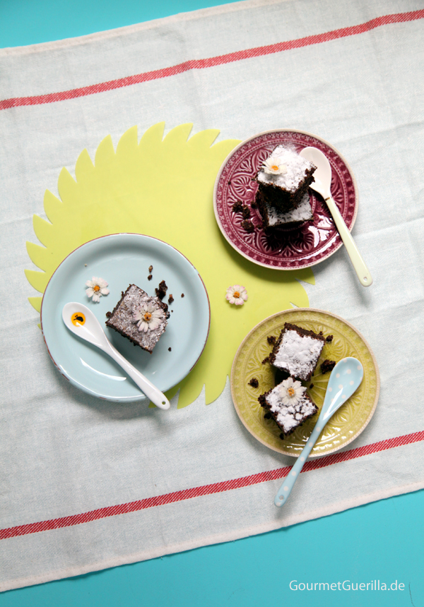 Mohn-Orangen-Brwonies #rezept #gourmetguerilla #ohneMehl #backen