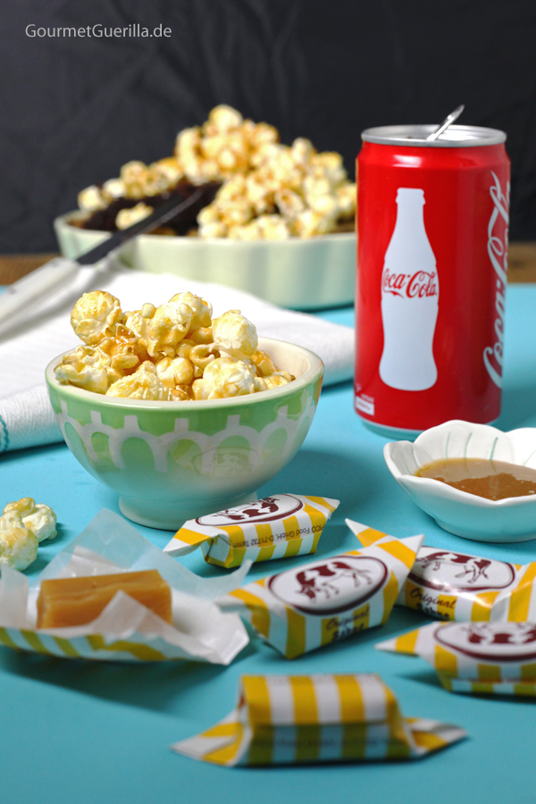 Cola-Kuchen mit Karamell-Popcorn #rezept #gourmetguerilla