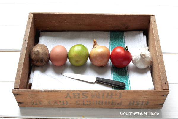 Frittata mit gebackenen Limetten-Tomaten und Zwiebeln Zutaten #rezept #gourmetguerilla #vegetarisch