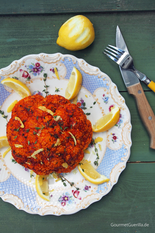 Harissa Blumenkohl #rezept #gourmetguerilla #vegan #antipasti 