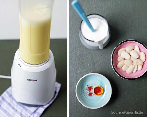  Mandel-Smoothie mit Safran und Kardamom  mixen #gourmetguerilla #smoothie  #rezept #togo
