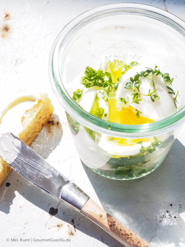 Rezept Idee zu Ostern:  Kräuter-Eier im Glas | GourmetGuerilla.de