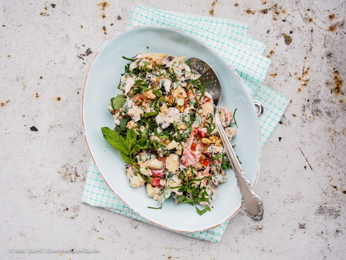 {Ottolenghi} Salat von gegrillten Zucchini und Tomaten mit Joghurt ...