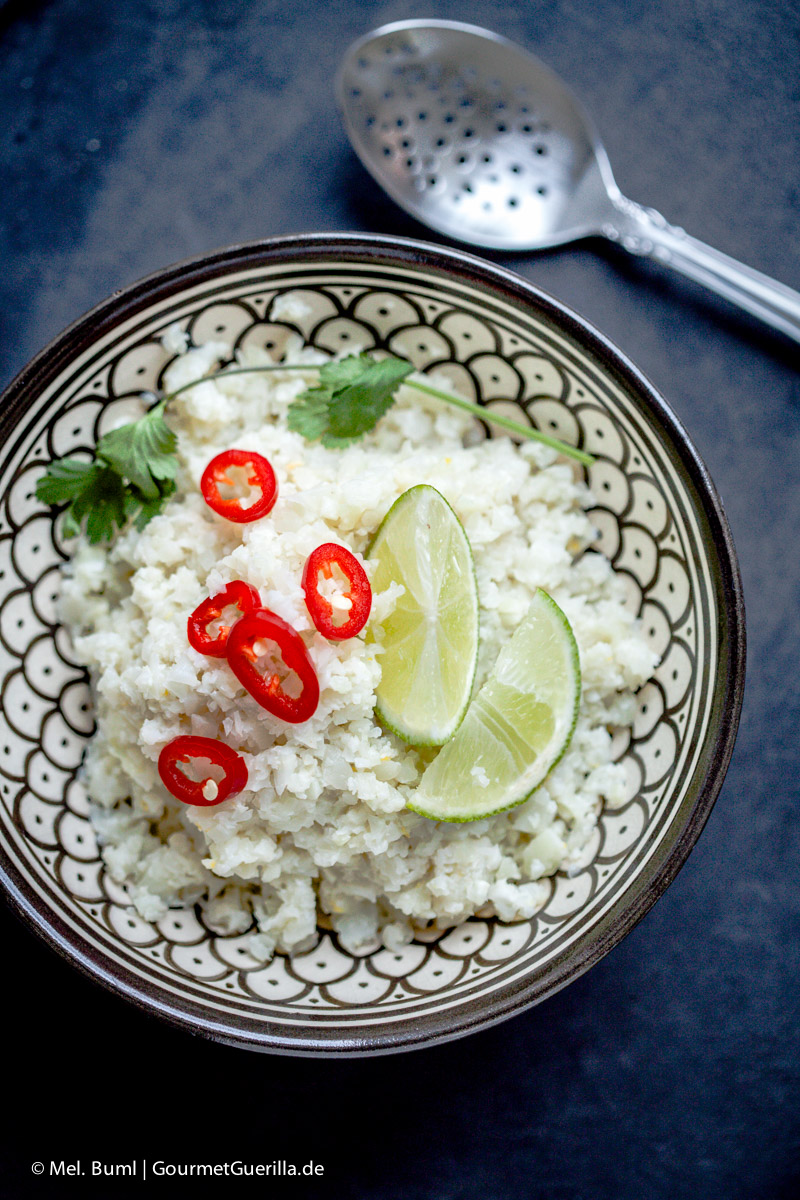 {LCHF-Rezept} Kokos-Limetten-Cauli-Reis | GourmetGuerilla.de