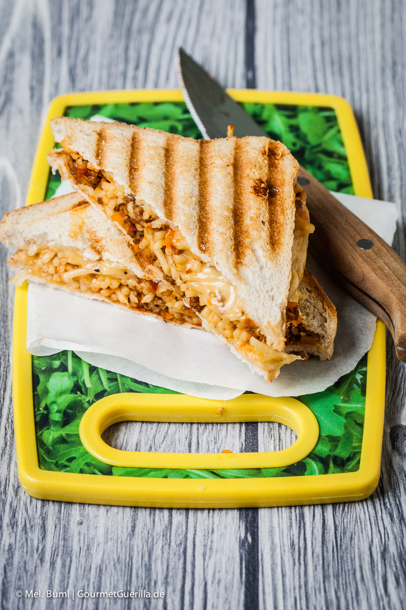 {Soul Food} Grilled Cheese Sandwich „Spag Bol” | GourmetGuerilla.de