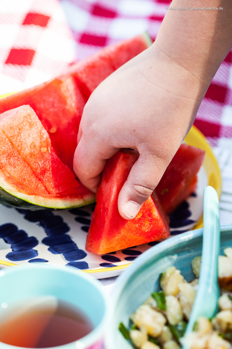 Picknick mit Melone in Planten und Blomen Hamburg | GourmetGuerilla.de