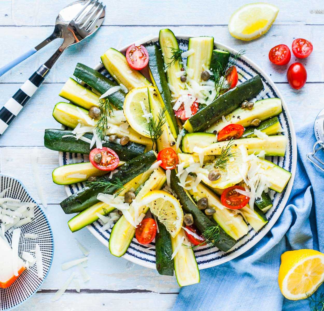Zucchini- Salat mit Ziegenkäse, Dill und Zitrone | GourmetGuerilla.de