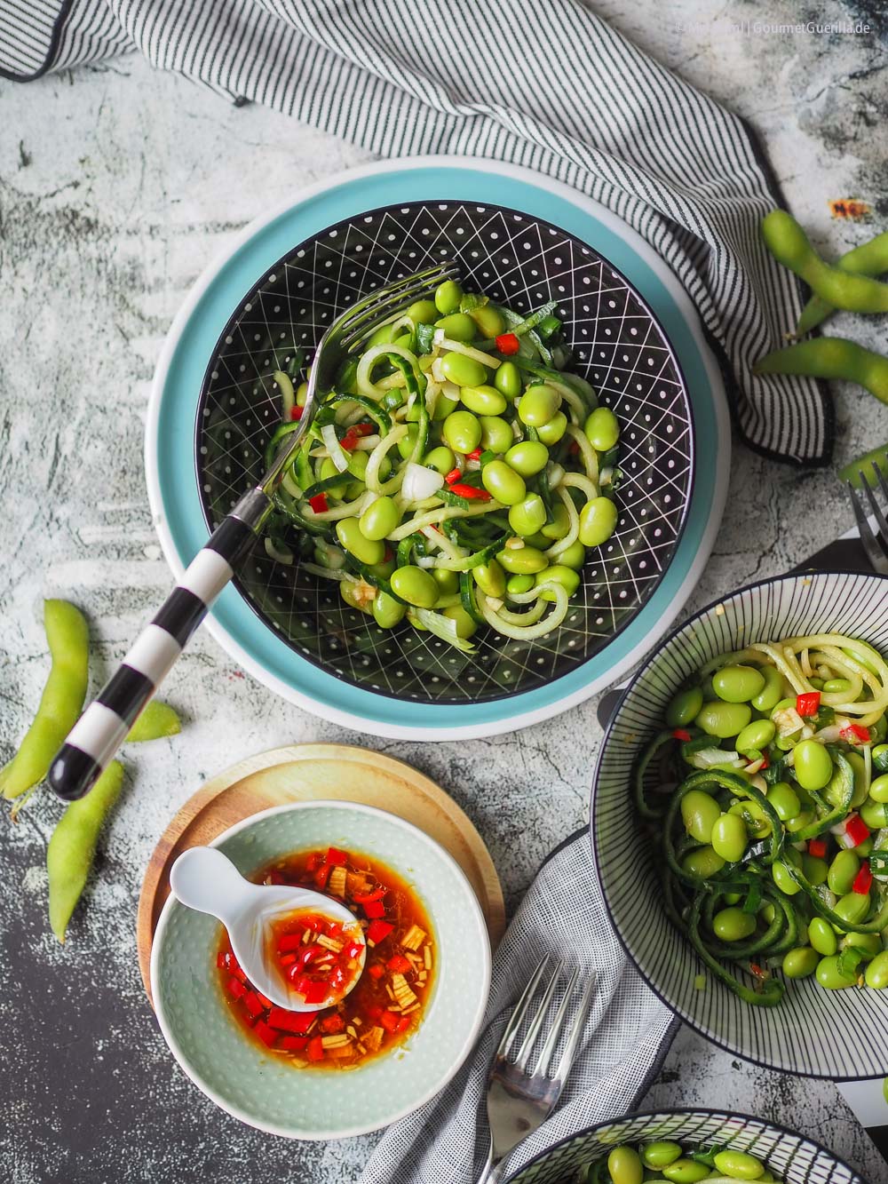 Daves veganer Edamame-Gurken-Salat | GourmetGuerilla.de