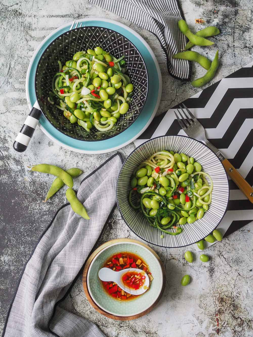 Daves veganer Edamame-Gurken-Salat | GourmetGuerilla.de