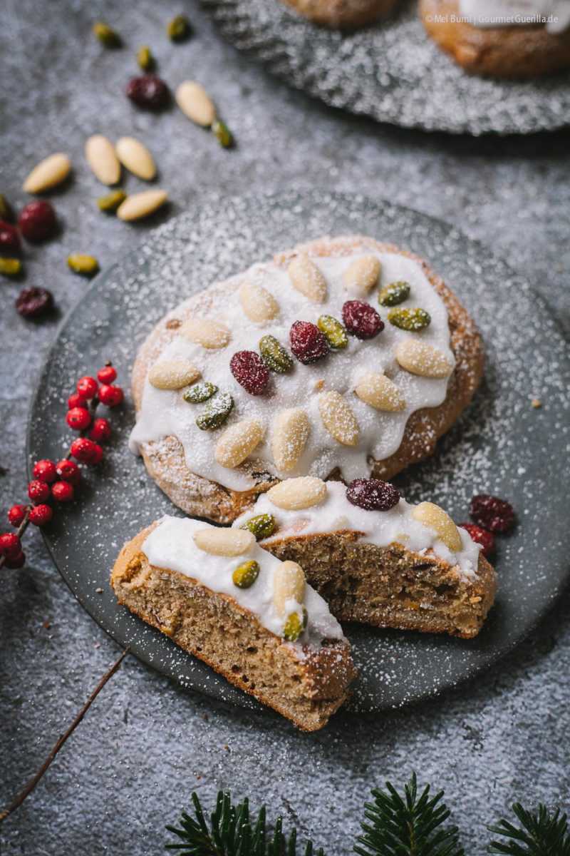 Kleine Mandel-Joghurt-Stollen mit Cranberries. Ein schnelles ...