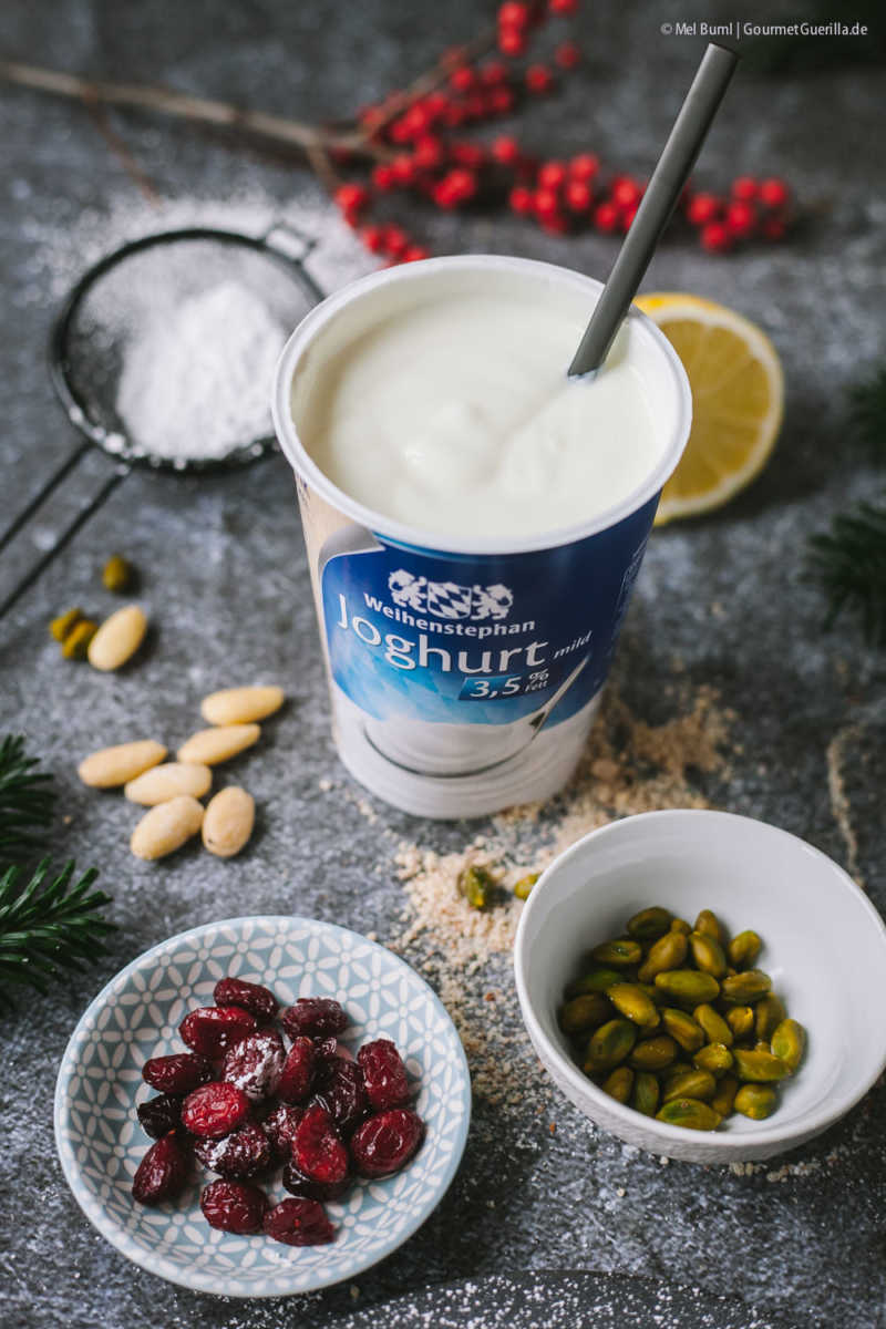 Kleine Mandel-Joghurt-Stollen mit Cranberries. Ein schnelles ...