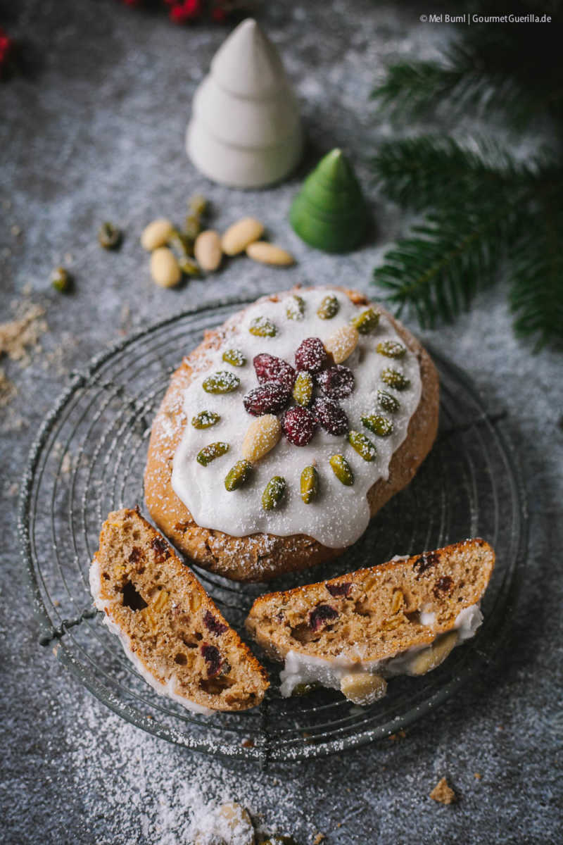 Kleine Mandel-Joghurt-Stollen mit Cranberries. Ein schnelles ...