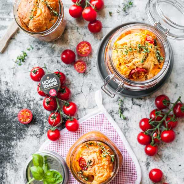 Mediterraner Honigtomaten-Kuchen in Glas | FoxyFood.de