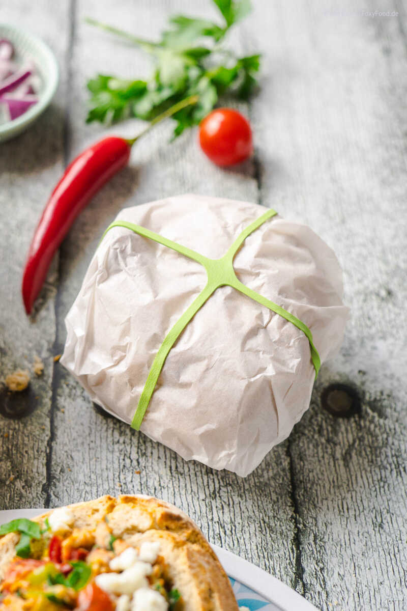 Menemen Buns mit Gemüse-Rührei gefüllte Brötchen Picknick Proviant Ausflug | FoxyFood.de